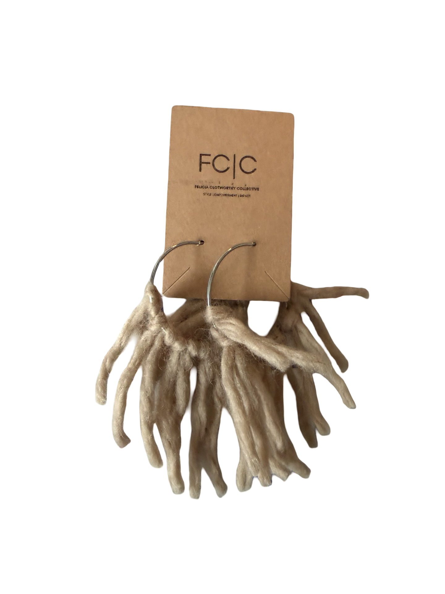 Mixed-Media Earrings | Natural Macramé Fringe Hoops