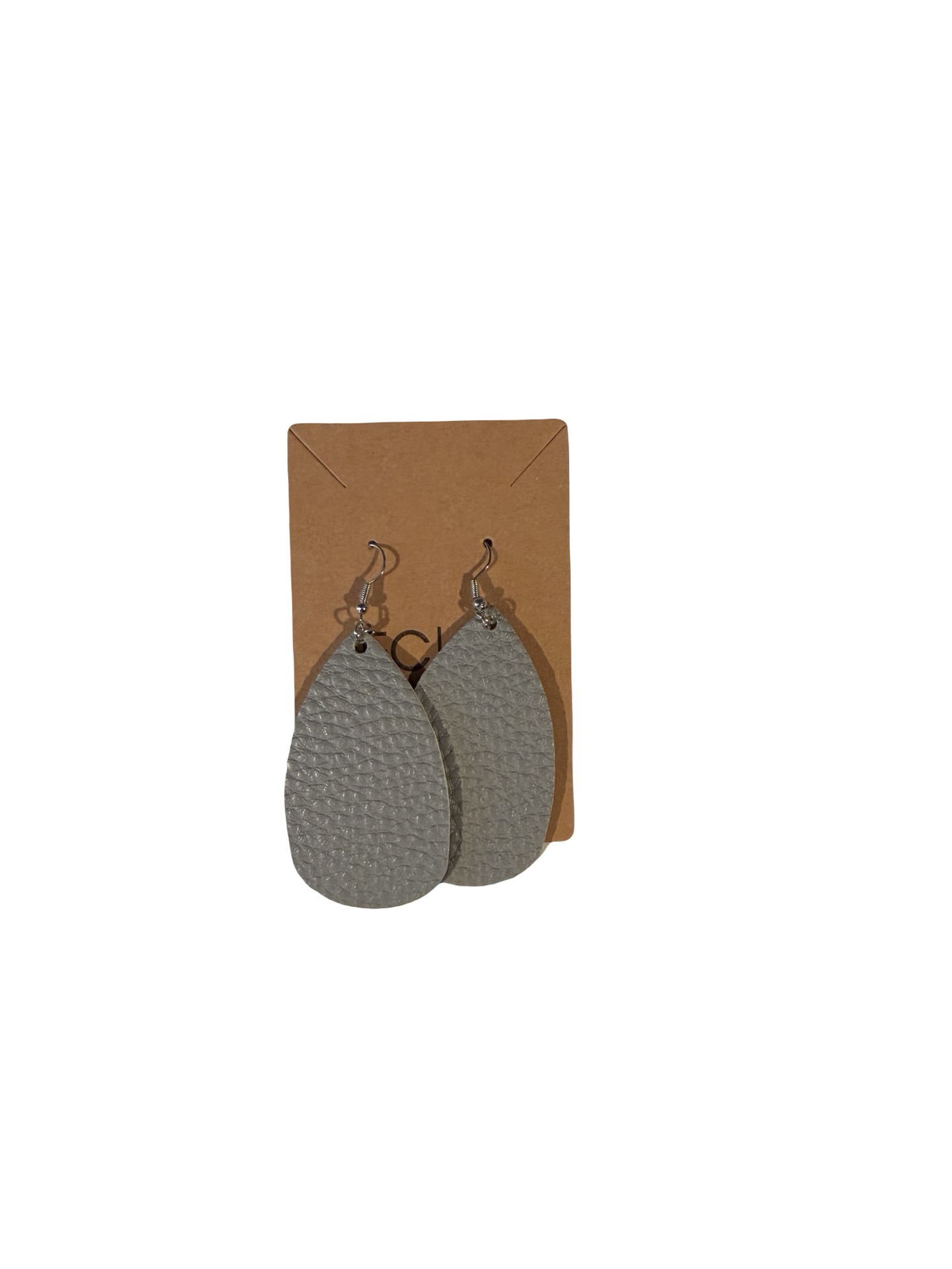 Textured Vegan Leather Earrings