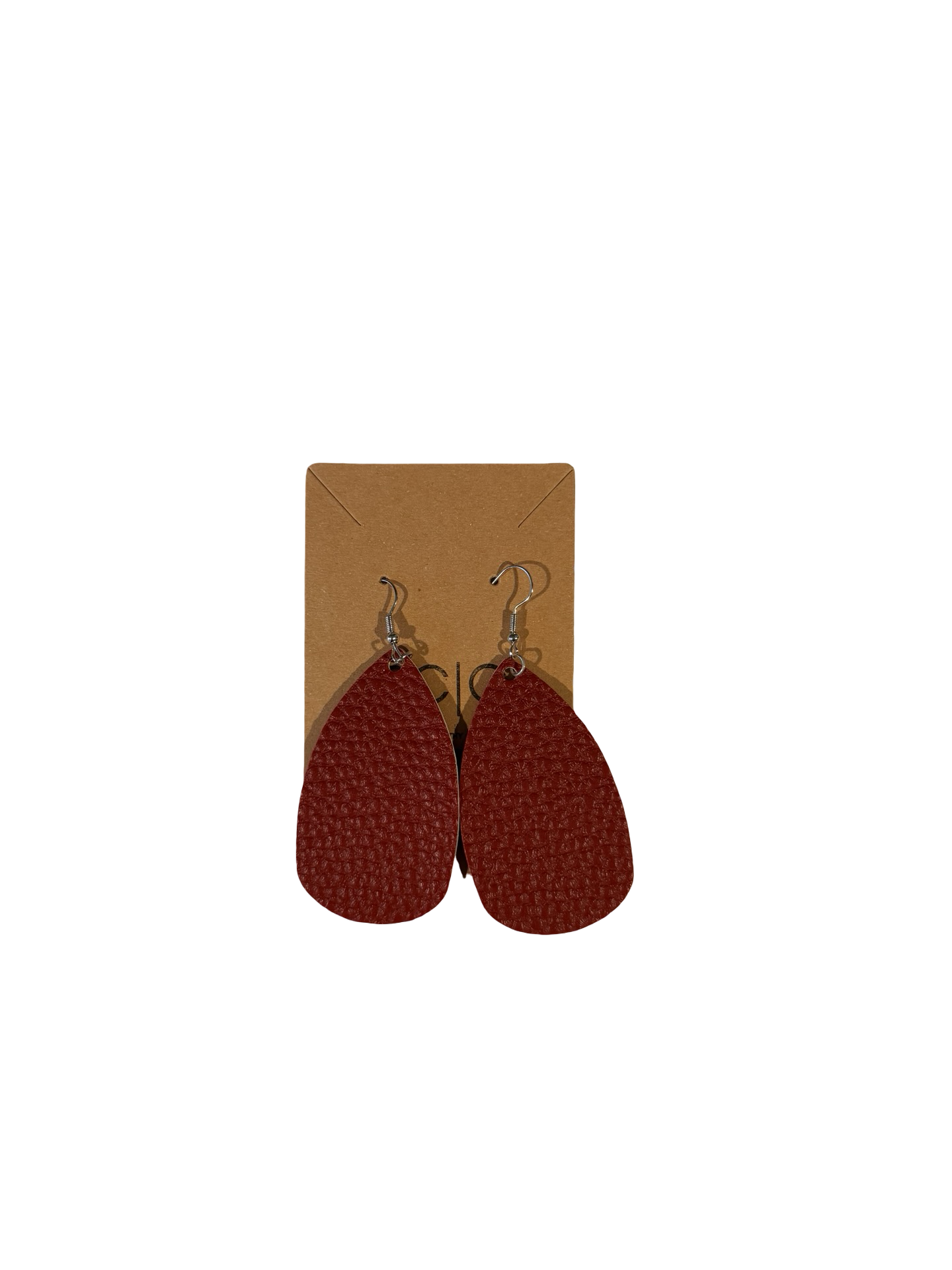 Textured Vegan Leather Earrings