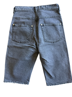 Vintage-Wash Charcoal Denim Bermuda Shorts| Pre-Owned