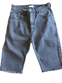 Vintage-Wash Charcoal Denim Bermuda Shorts| Pre-Owned