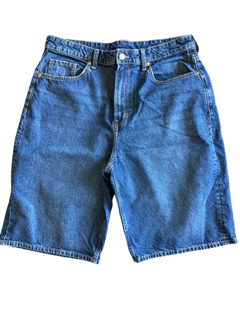 High-Waist Baggy Bermuda Denim Shorts | Pre-Owned